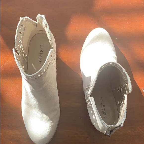 bone colored booties